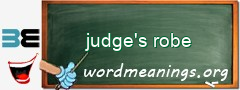 WordMeaning blackboard for judge's robe